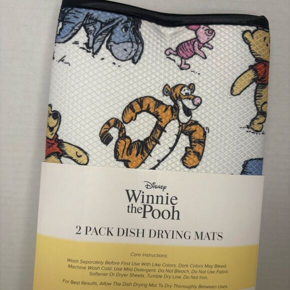 Disney Winnie the Pooh 2 Pack Dish Drying Mats NWT Pooh Piglet Tigger Eeyore - Picture 5 of 6